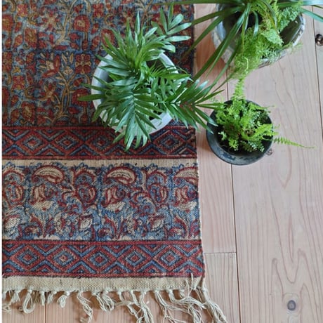 超大判/エメラルドグリーンのシノワズリラグ　トリコヴィンテージラグ　No586 超大判/エメラルドグリーンのシノワズリラグ トリコヴィンテージ