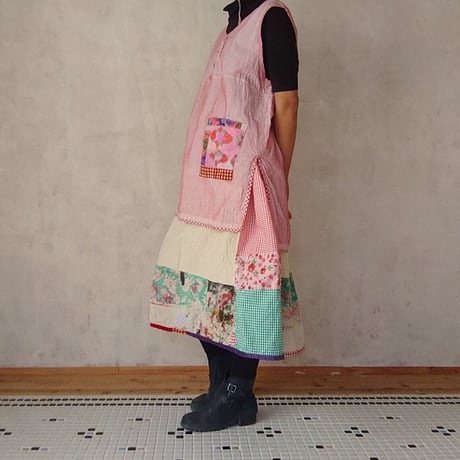 早川ユミ「麻シミーズ風（ぼだ織り）」フリーサイズ