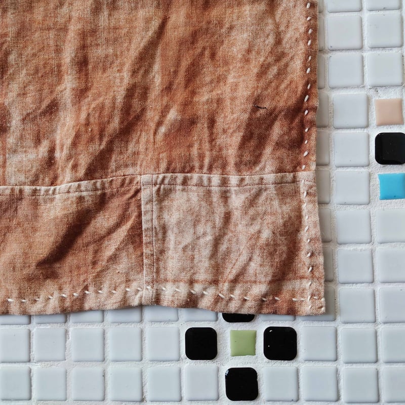 早川ユミ「麻 かきしぶ手縫いまえかけ」2種類 フリーサイズ | design