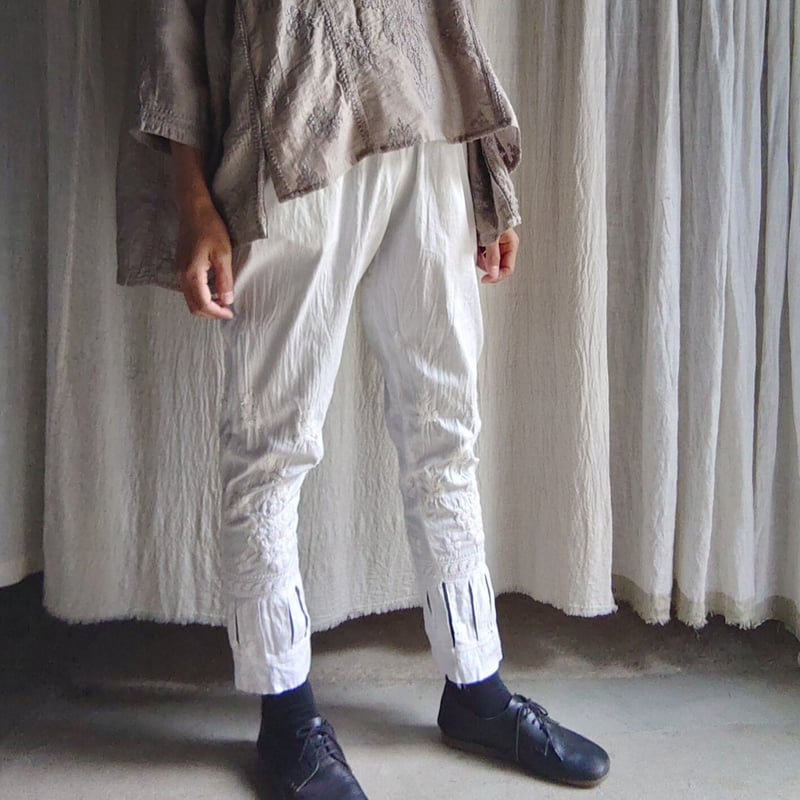 ラクナウ白刺繍の王子パンツ | design labo chica WEB SHOP