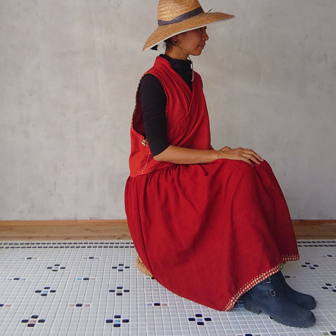 早川ユミ「チベッタンワンピース」フリーサイズ | design labo chica