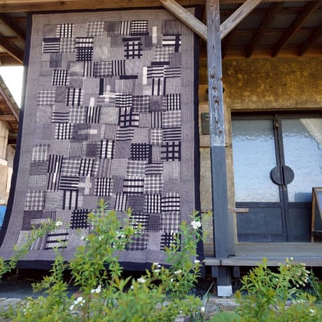 【星ヶ丘洋裁学校】Mami Tsuji Block print シーツ生地×「ノースリーブカシュクールワンピース」