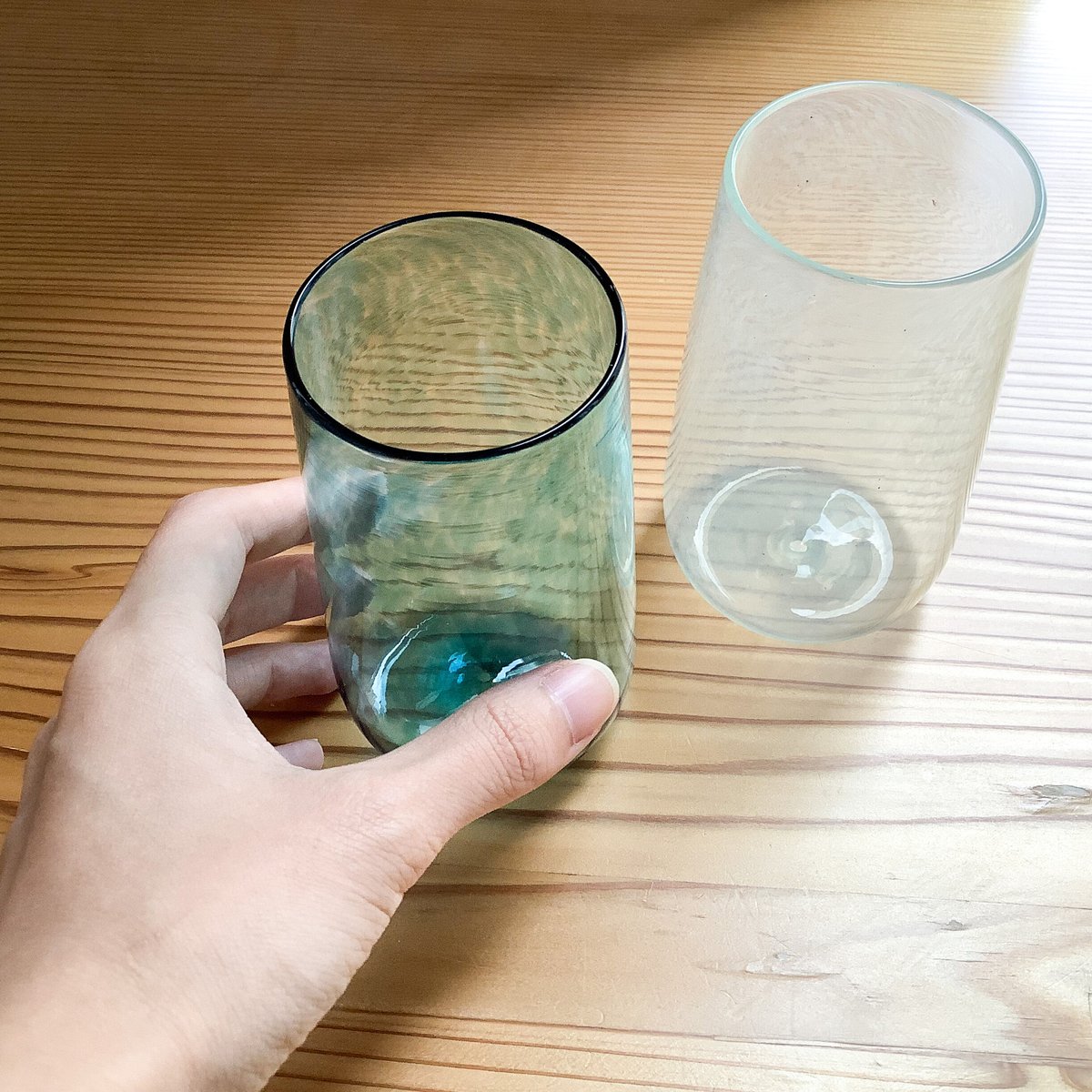 グラス【越翡翠硝子】泡のグラス 宮本 崇輝 | 富山市ガラス美術館