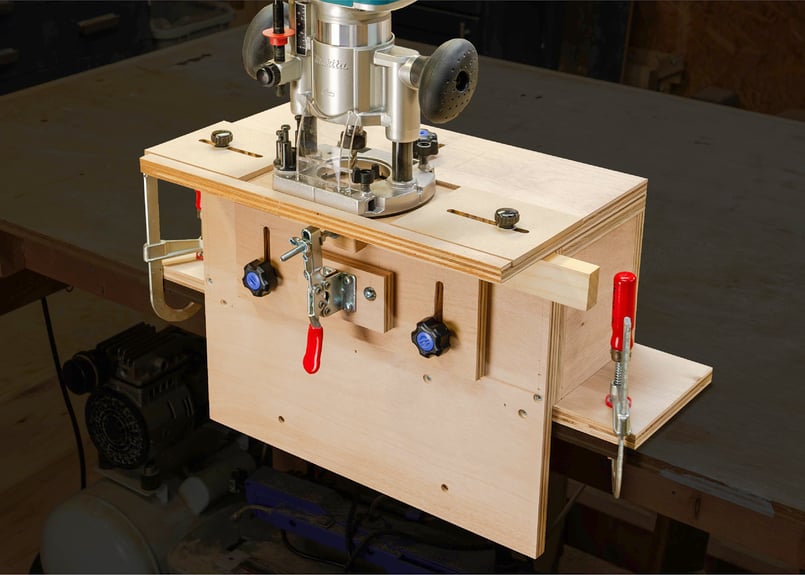 トリマールーター用ほぞ穴治具／mortise jig for trimmer router 図