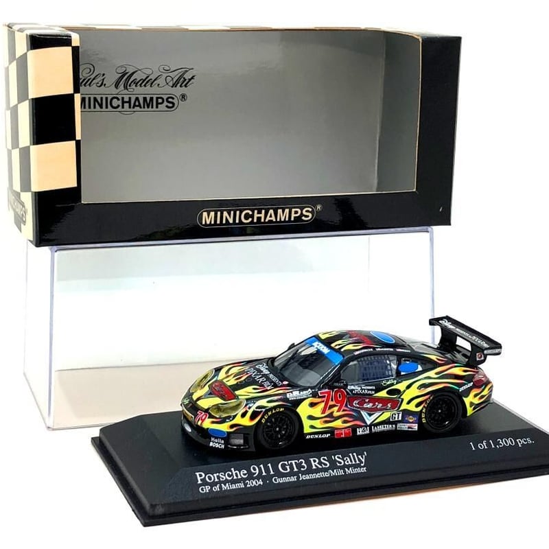 ミニチャンプス 1/43 ポルシェ911 GT3RS #79 サリー マイアミGP 2004