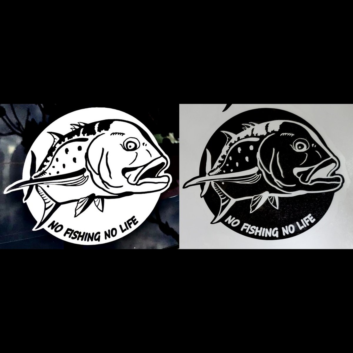 プレート彫刻 （黒御影石） ロウニンアジ gt