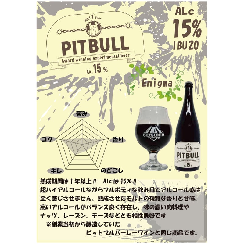 PITBULL 2025 ボトル（2年熟成） | Outsider Brewing