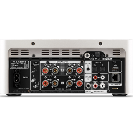 オールインワンMARANTZ M-CR612 とスピーカー JBL L52Classic のセットです。スピーカーケーブルをサービス中です。