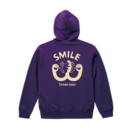 Smile ジップパーカー (パープル)