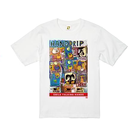 HAND DRIP T Shirts (White)