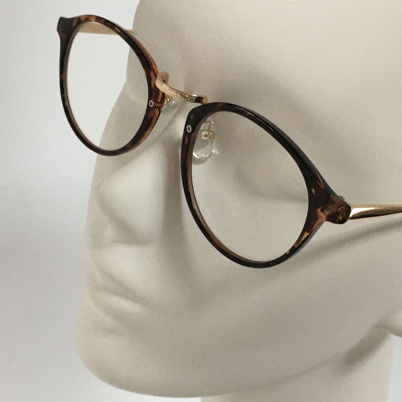 つうぃぺん様 専用 装飾ゴールド伊達メガネ 伊達メガネ 丸型 ボストン