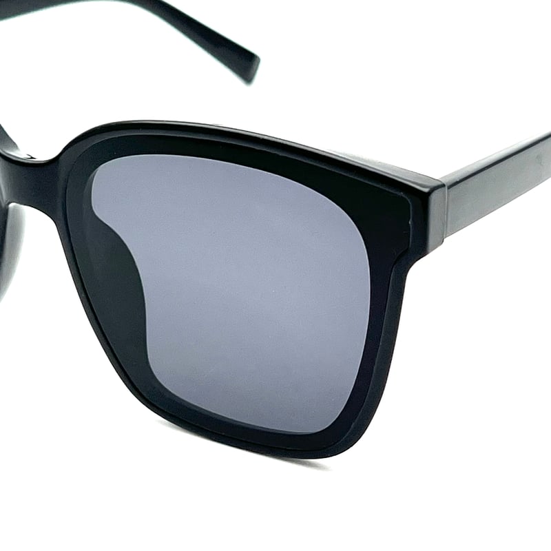 フラットレンズ ワイドスクエアフレーム ビッグサングラス