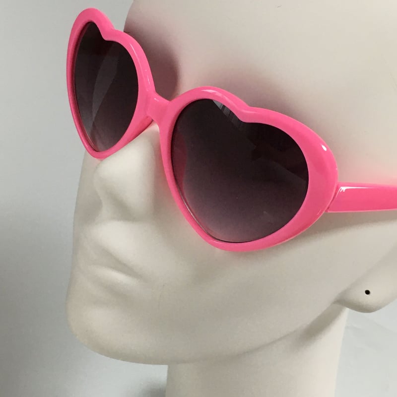 ハート型サングラス ピンク、レッド、イエロー、グリーン、水色