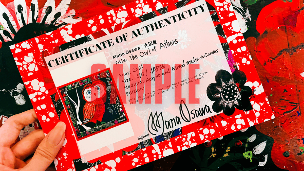 info《原画購入前にご確認ください》 | Mana Osawa STORE | 大沢愛