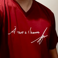 Tシャツ - ワインレッド L