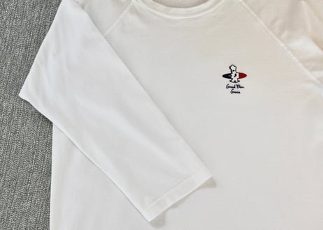 七分袖刺繍Tシャツ