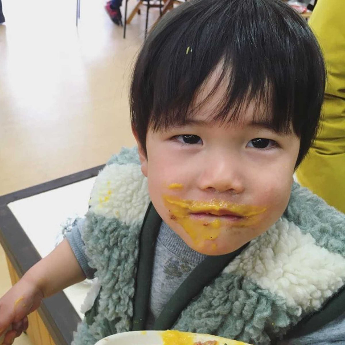 キッズボアベスト グリーン | Polka.