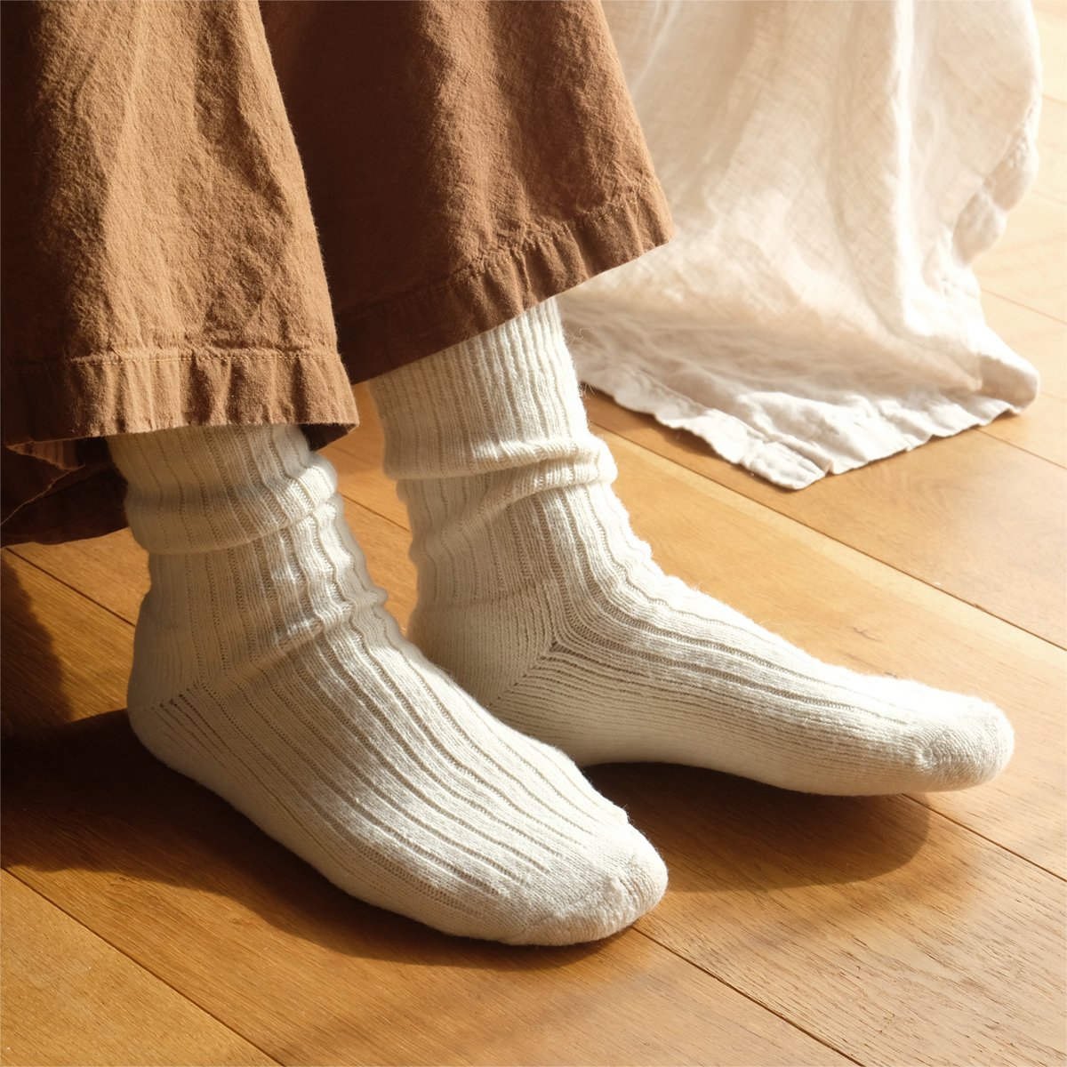 ウールソックス ホワイト | POLKA