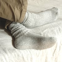 ウールソックス ライトグレー