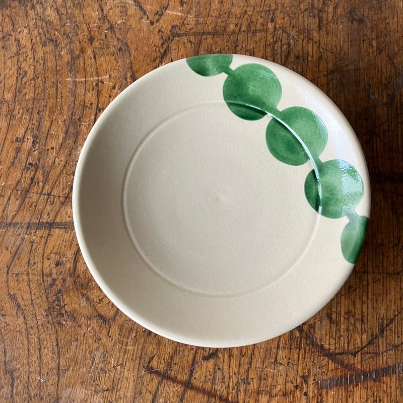 団子皿 緑 都をどり 竹軒窯 | ruchibo