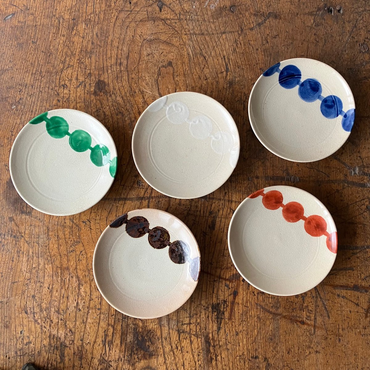 団子皿 都をどり 5枚セット 永楽 | ruchibo