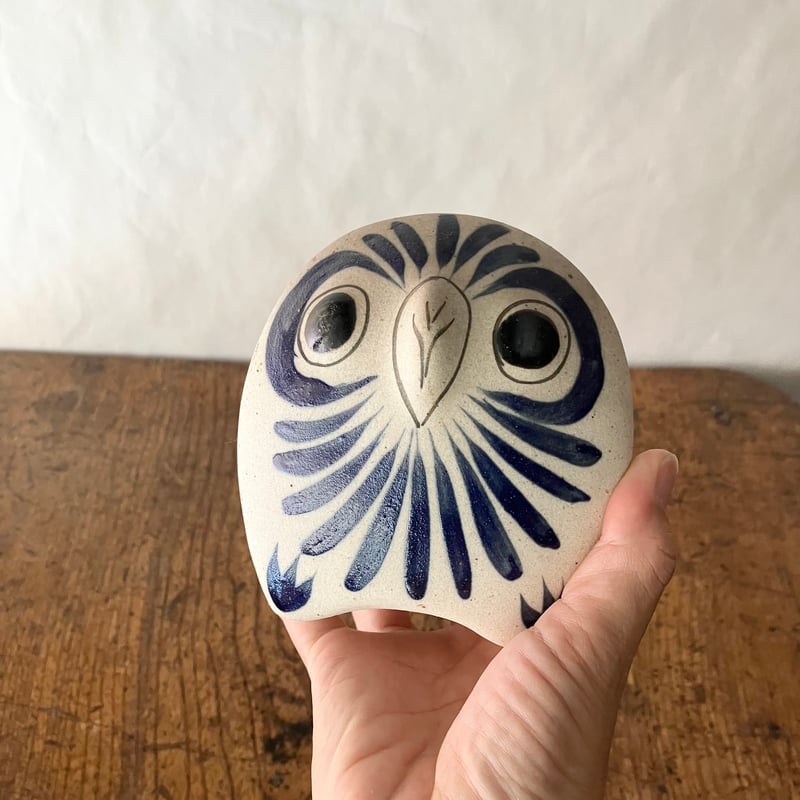 トルコ手描き陶器　動物の置き物（フクロウ） トルコ手描き陶器 動物の置き物（フクロウ） トルコ手描き陶器