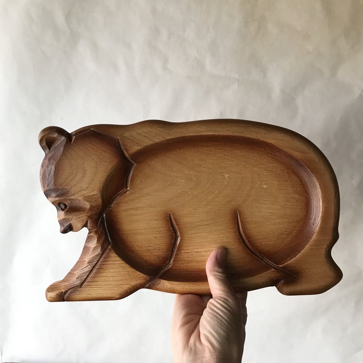 YOUSUN 木彫り熊トレイ　トレー　熊　木彫り　彫刻　クラフト YOUSUN 木彫り熊トレイ トレー 熊 木彫り 彫刻 クラフト｜Yahoo!フリマ
