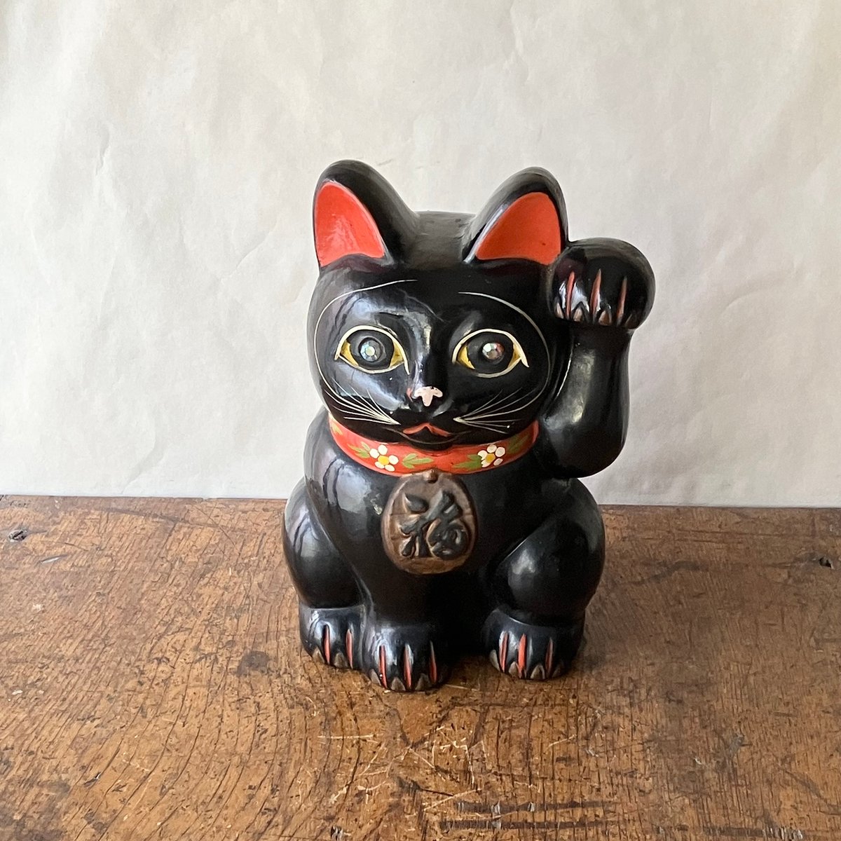 陶器 招き猫 黒大 | ruchibo