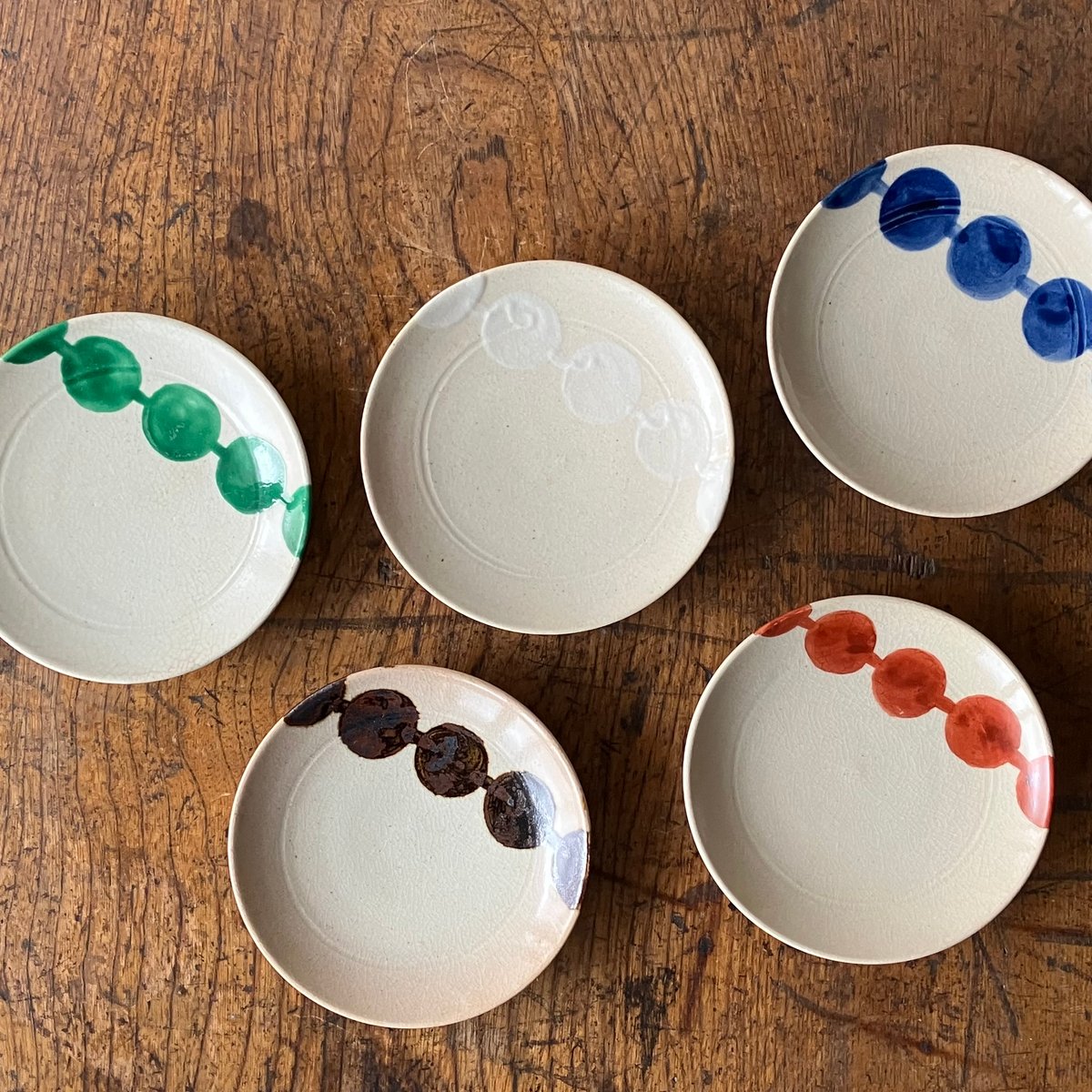 団子皿 都をどり 5枚セット 永楽 | ruchibo