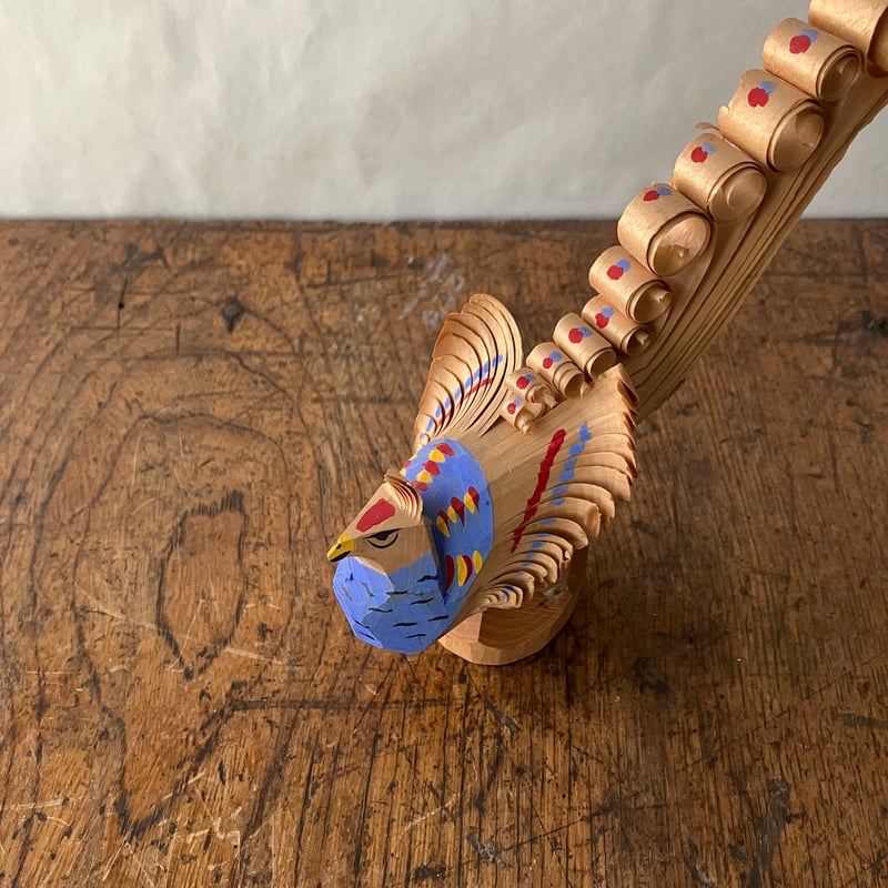 雷鳥　一刀彫 古代笹野一刀彫 お鷹ぽっぽ セキレイ 雷鳥 伝統工芸品 3匹セット