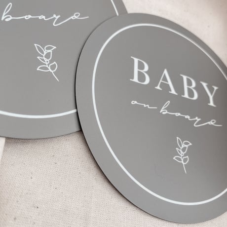 baby magnet car sign🌿simple leaf
