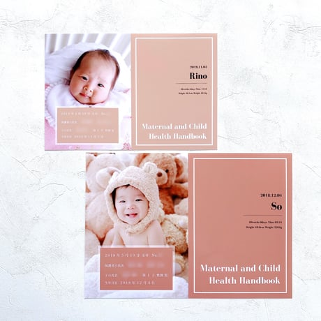 original health handbook cover◆minimal color◆