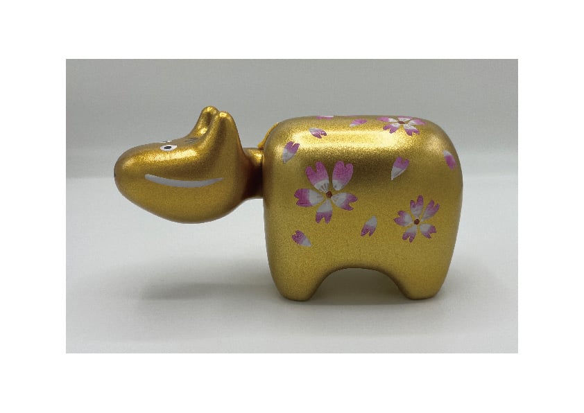 あかべこひろば 限定デザイン 縁起物 金ベコ（桜デザイン） | あかべこ