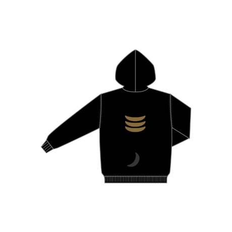 akabekoライトアップジップパーカー ブラック