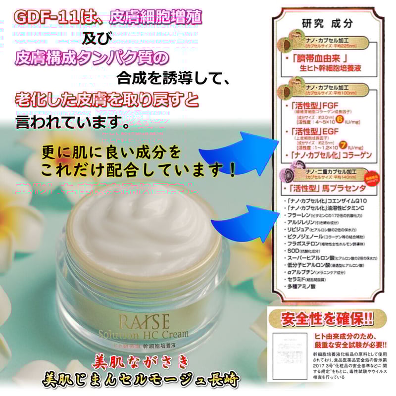 レイズ　幹細胞美容液・クリーム RAISE レイズ ソリューションSCクリーム – CuTis Cosmetics
