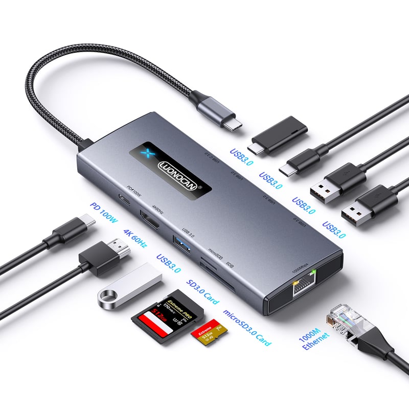 USB-C ハブ 10in1 HDMI 4K60Hz USB A&C 5Gbpsポート増設 P USB-C ハブ 10in1 HDMI 4K60Hz USB A&C 5Gbpsポート増設 P