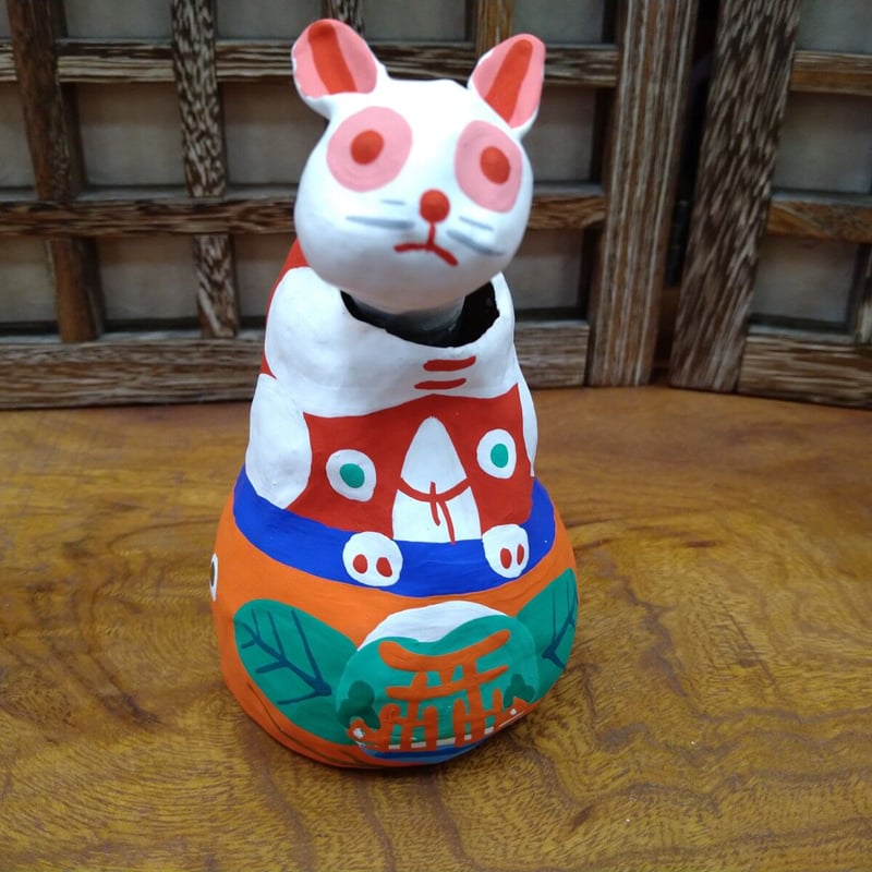 宮島張り子の宝珠乗り首振り参拝うさぎ | 宮島のお土産処 ふなつき