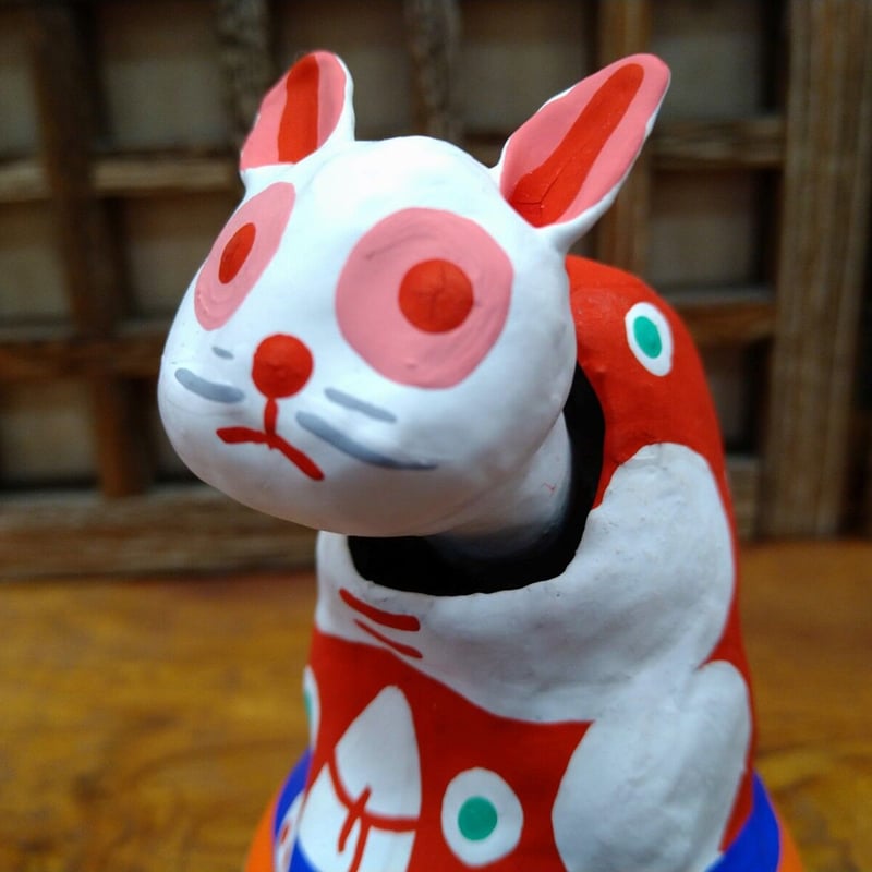 宮島張り子の宝珠乗り首振り参拝うさぎ | 宮島のお土産処 ふなつき