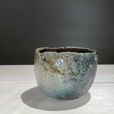 色絵茶碗　未草　山本閑人 色絵茶碗未草山本閑人