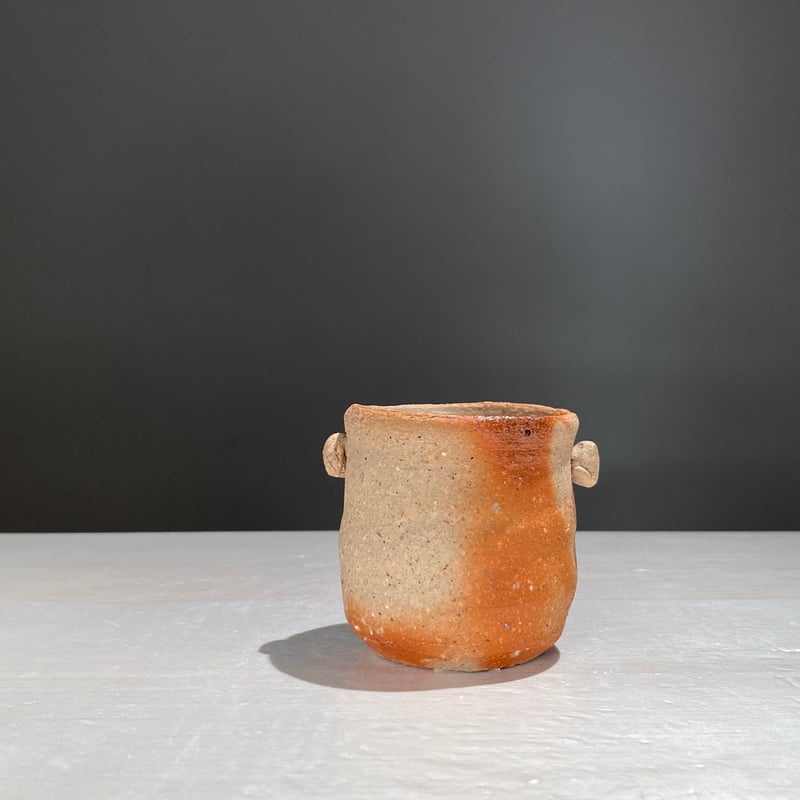 2505-2 備前緋襷擂座ドクロ高台酒呑 佐藤雅國 | ryoisseki-online by