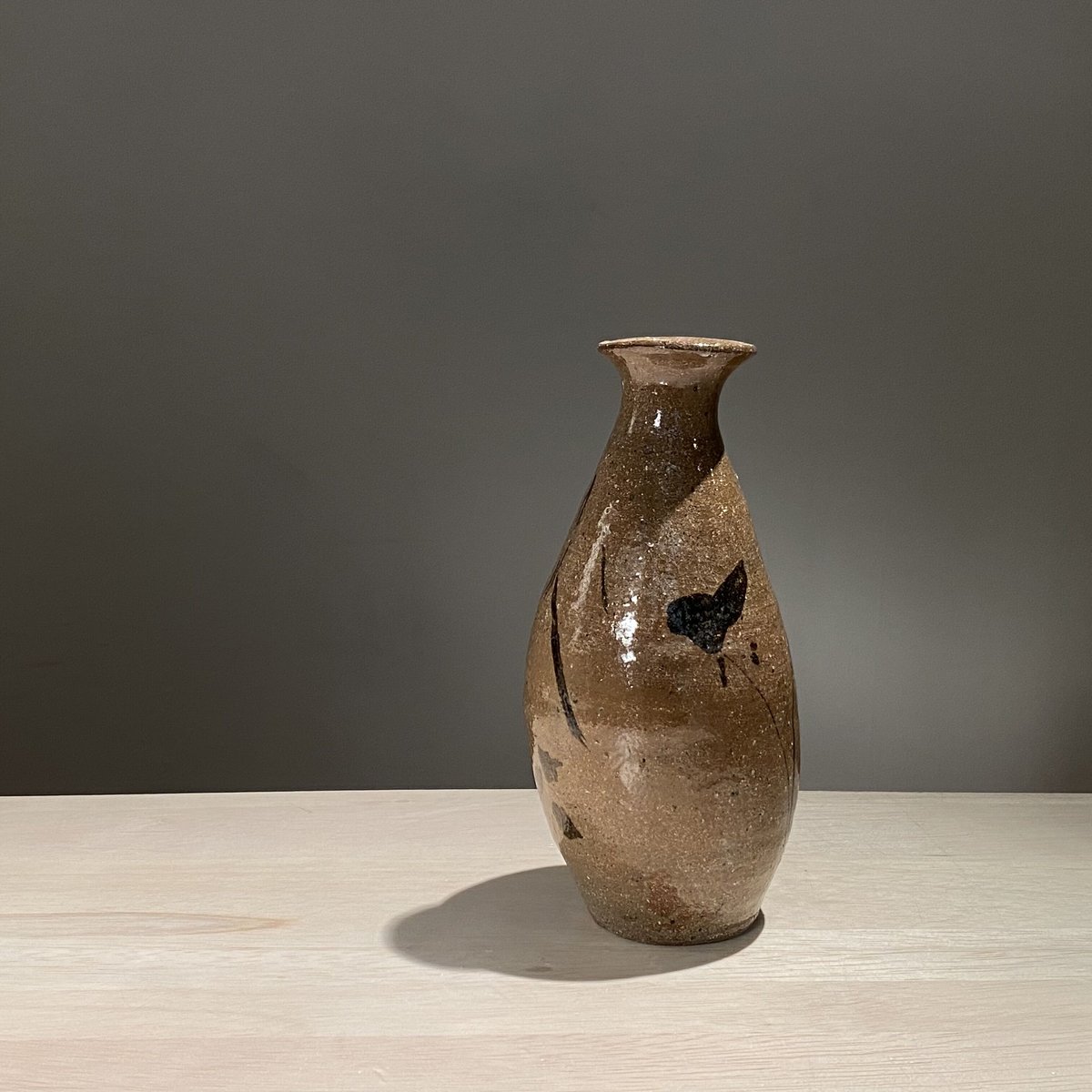 西岡良弘 朝鮮唐津徳利、金重巌 呉須絵高脚向付セット 西岡良弘 朝鮮