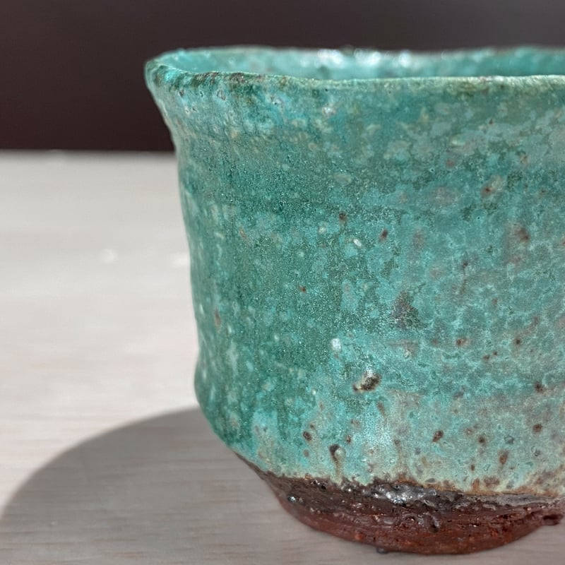 2305-6 萌葱ぐい呑 川上清美 | ryoisseki-online by うつわや涼一石