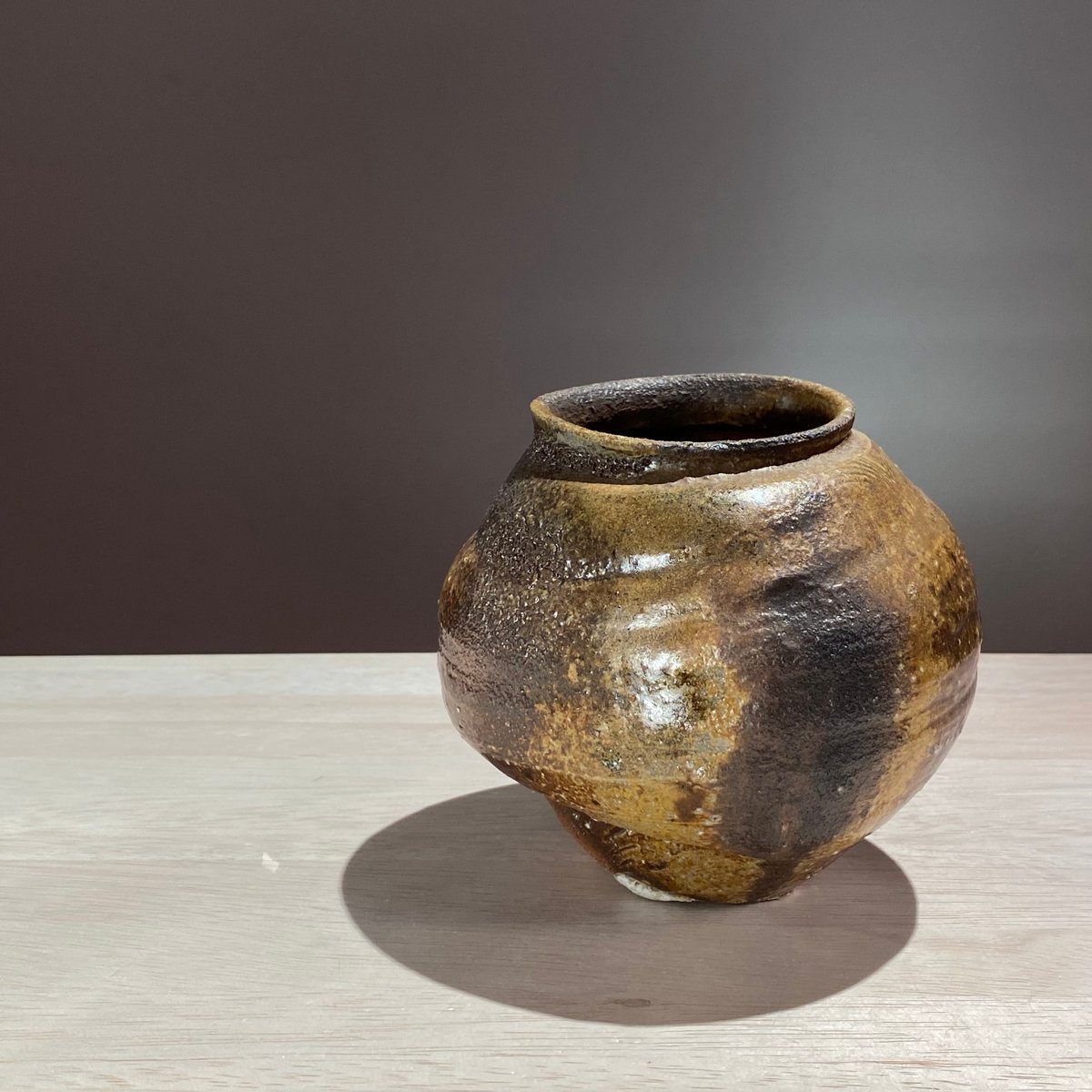 中国美術 哥窯 梅瓶 高22.5cm(HA395)