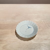 2605-6-3　染付菊形豆皿　竹花正弘