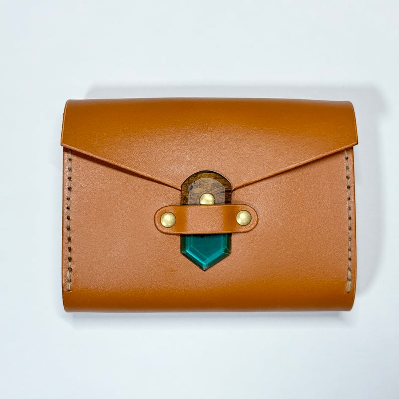 Leather Wood Resin business card case L7 | KADO
