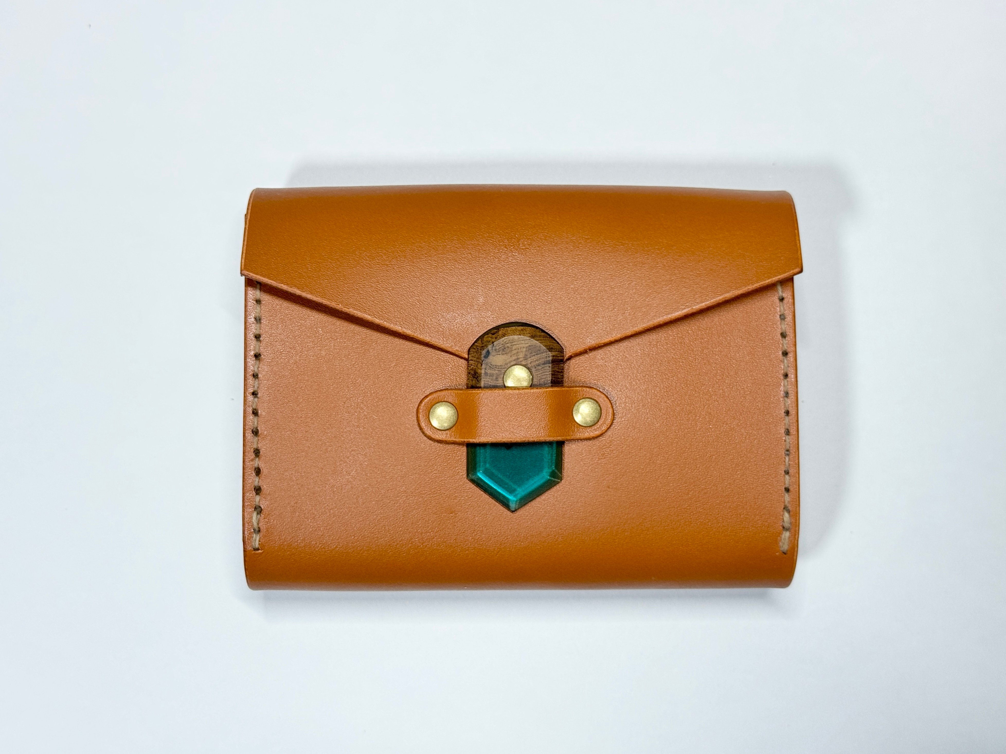Leather Wood Resin business card case L7 | KADO