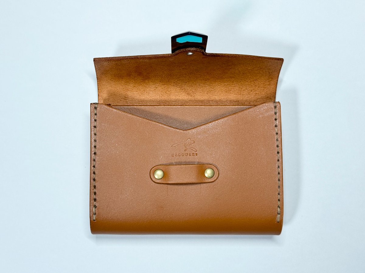 Leather Wood Resin business card case L7 | KADO