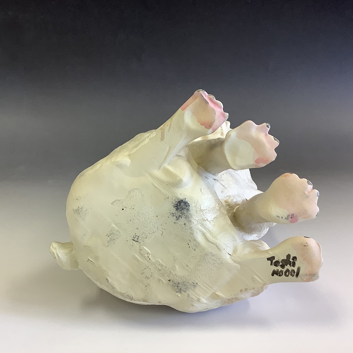 フレンチブルドッグ 置物 白っぽいクリーム フレブル　犬　オブジェ　オーナメント 犬 置物 ガーデニング 雑貨 ガーデン オーナメント オブジェ