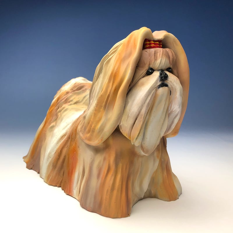 犬置物 樹脂製 シーズー | Haniibaaz