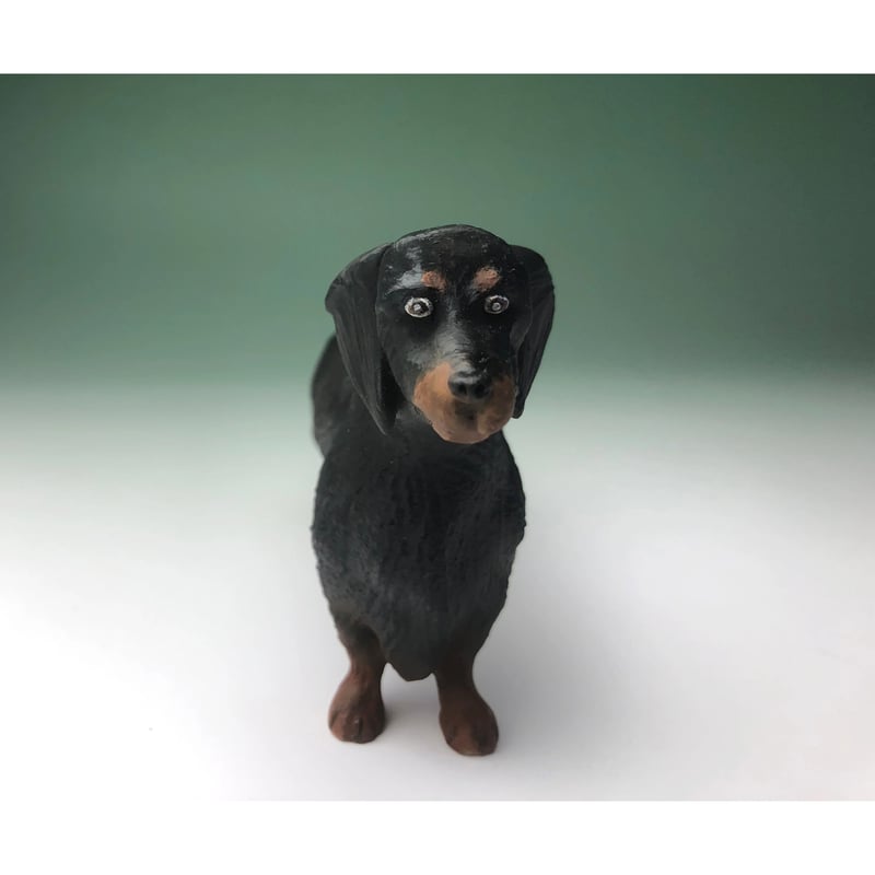 シ*ウ様 木彫り　ダックスフント(ブラック&タン) シ*ウ様 木彫り ダックスフント(ブラック&タン) ミニチュアダックス